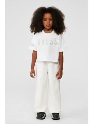 Tyess Bg Store Kız Çocuk Beyaz Tshirt