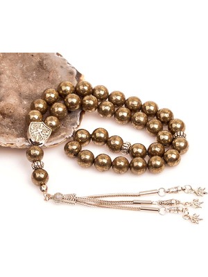 Taş Sandığı Pirit Taşı Tesbih ( 10 mm )