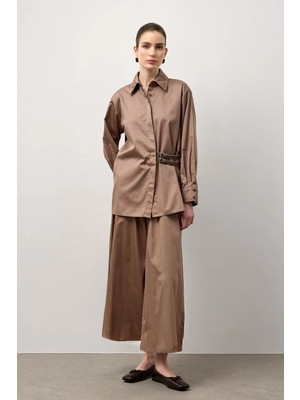 Molene Vizon Çift Kemerli Pamuklu Takım