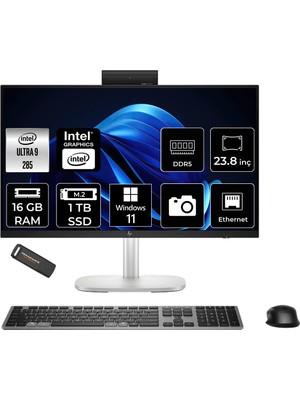 Hp Elitestudio 8 G1I Intel Core Ultra 9 285 16GB 1tb SSD 27" Qhd W11H Touch All In One Bilgisayar & Per4 USB Bellek A55SRETPN348