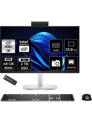 Hp Elitestudio 8 G1I Intel Core Ultra 9 285 48GB 2tb SSD 27" Qhd Fdos Touch All In One Bilgisayar & Per4 USB Bellek A55SRETPN329