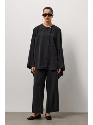 Molene Siyah Soft Line Dökümlü Takım