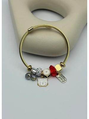 Biju Yılmaz Çelik Gold Pandora Bileklik - 25-BLK264