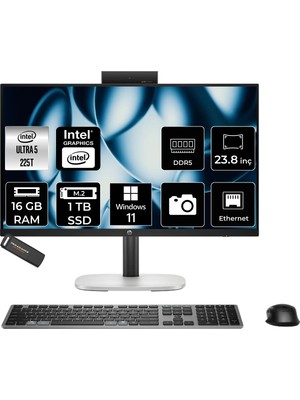 Hp K12 Prostudio 4 G1I Intel Core Ultra 5 225T 16GB 1tb SSD 23.8" Fhd W11P All In One Bilgisayar & Per4 USB Bellek C40M6ESPN388