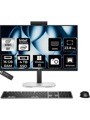 Hp K12 Prostudio 4 G1I Intel Core Ultra 5 225T 16GB 4tb SSD 23.8" Fhd W11H All In One Bilgisayar & Per4 USB Bellek C40M6ESPN350