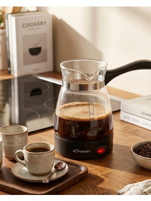 Arenes Cam Kahve Makinesi 650W 0.5 Litre 5 Fincan Kapasiteli Elektrikli Türk Kahvesi Makinesi - Lisinya