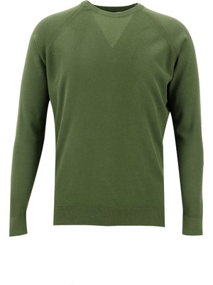 Kiğılı Bisiklet Yaka Slim Fit Dar Kesim Pamuklu Triko Kazak