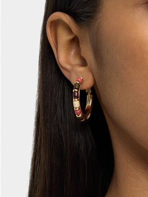 Parfois Çok Renkli Boncuklu Halka Küpe