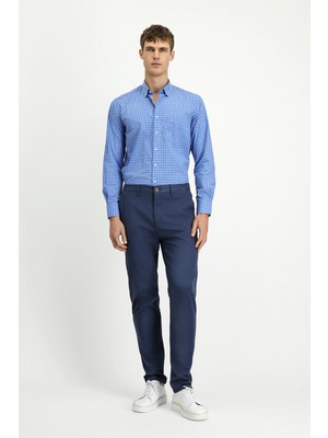 Kiğılı Slim Fit Dar Kesim Beli Lastikli Likralı Kanvas / Chino Pantolon