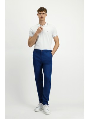 Kiğılı Slim Fit Dar Kesim Beli Lastikli Likralı Kanvas / Chino Pantolon