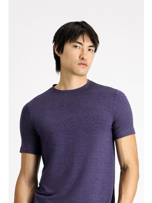 Kiğılı Bisiklet Yaka Regular Fit Desenli Pamuklu Tişört