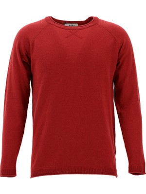 Kiğılı Bisiklet Yaka Slim Fit Dar Kesim Pamuk Triko Kazak