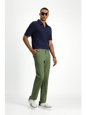 Kiğılı Regular Fit Standart Kesim Likralı Kanvas / Chino Pantolon