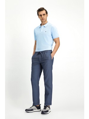 Kiğılı Slim Fit Dar Kesim Desenli Beli Lastikli İpli Likralı Jogger Pantolon