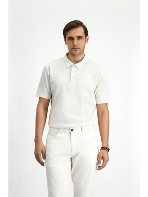 Kiğılı Slim Fit Dar Kesim Baskılı Pamuk Polo Yaka Tişört