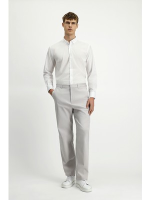 Kiğılı Regular Fit Standart Kesim Likralı Kanvas / Chino Pantolon