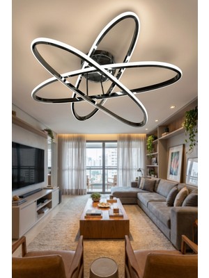 G-Light Atom Plafonyer Salon - Oturma Odası LED Avizesi