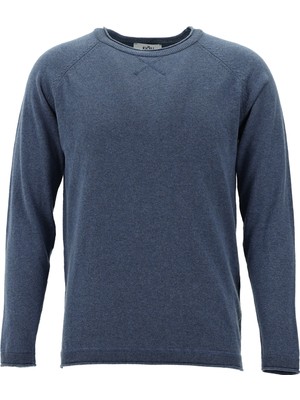 Kiğılı Bisiklet Yaka Slim Fit Dar Kesim Pamuk Triko Kazak
