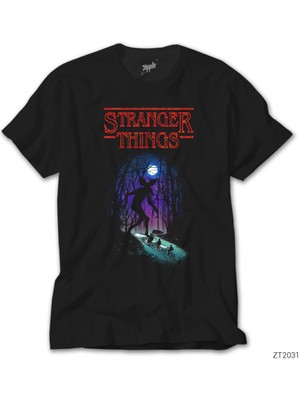 Stranger Things Demogorgan Siyah Tişört