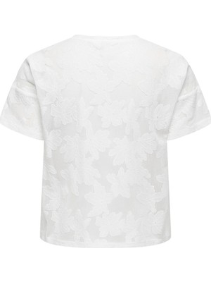 Only Onlmırabella Kadın Dantel Detaylı Kısa Kollu O-Neck T-Shirt