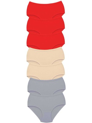 Aesco 7 Adet Tutku Kadın Yüksek Bel Bato Kalın Lastik Külot S17