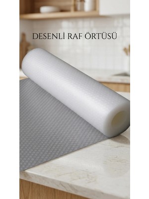 Aesco Şeffaf Kaymaz Raf ve Çekmece Örtüsü 45X300 cm Dolap Içi Koruma
