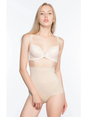 Aesco Yüksek Bel Kadın Slip Korse 13003 - Ten