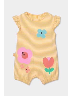 Boboli Çiçek Desenli Tulum 3-18 Ay Sarı