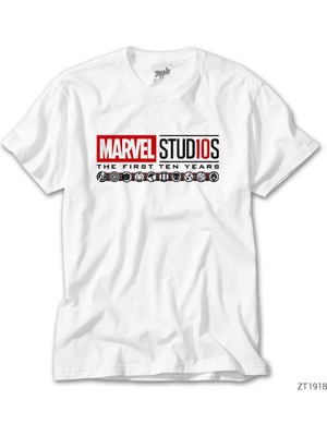 Marvel Studios 10 Year Beyaz Tişört