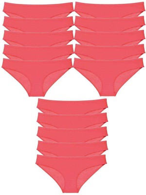 Aesco 15 Adet Süper Eko Set Likralı Kadın Slip Külot Fuşya