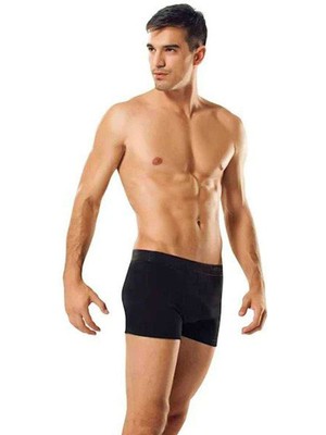 Aesco 3 Adet Tutku Likralı Erkek Siyah Boxer 0114