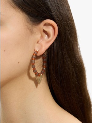 Parfois Boncuklu ve Kalpli Halka Küpe