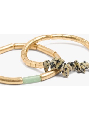 Parfois Taş Detaylı Elastik Bileklik Seti