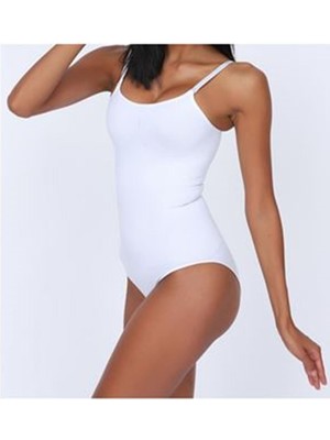 Indispensablely Beyaz Kancalı Dikişsiz Korse