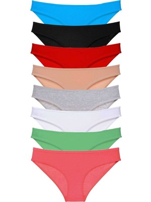 Aesco 8 Adet Süper Eko Set Likralı Kadın Slip Külot Set 3