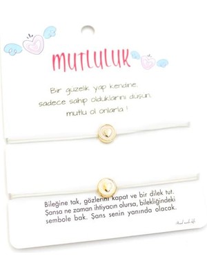 Aesco Kalpli Arkadaş Ip Bileklik - Beyaz