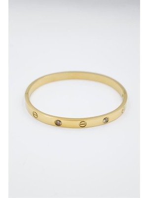 Aesco Crt Model Taşlı Bilezik - Altın