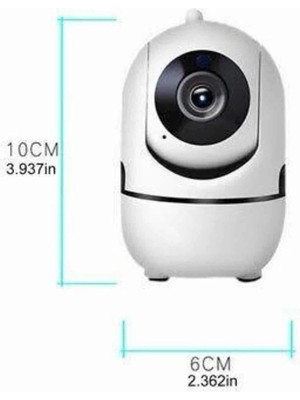 Astraltech Baby Kamera Kablosuz 720P Beyaz 360 Derece Wifi Kamera Full Hd 1080P