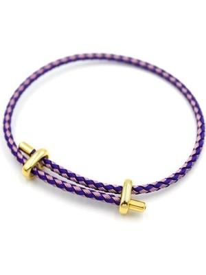 Aesco Hasır Bileklik - Mor