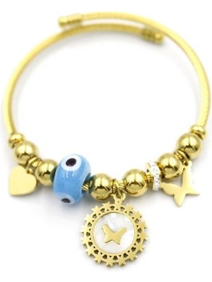 Aesco Kelebek Charm Bilezik - Altın