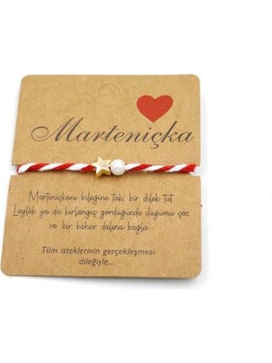 Aesco Yıldız Marteniçka Bileklik - Kırmızı