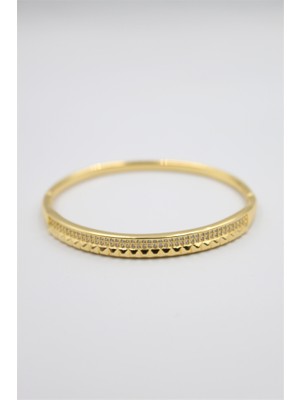 Aesco Taşlı Vip Bilezik - Altın