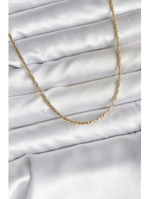 Bazarhane 14K Gold Renk Kaplama Ince Zincir Model cm Kadın Kolye
