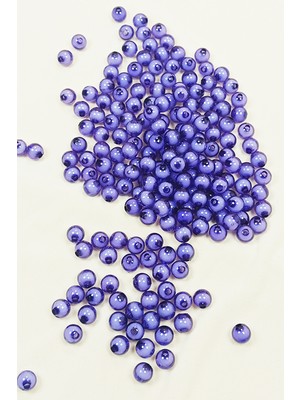 Aesco Yuvarlak Boncuk Içten Boncuklu Bileklik Çanta Boncuğu 8 mm 50 gr Eflatun - BNC472