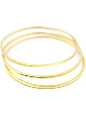 Aesco 3'lü Ajda Bilezik - 65MM - Altın