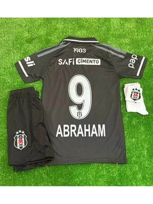 Beş'ikt'aş' 2026 /tammy Abraham/' 9 Çocuk Alternatif Yakalı Forması 4lü Set Şort/çorap/bileklik