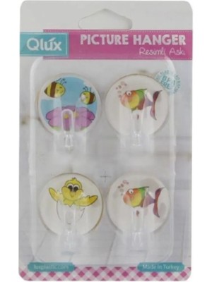 Aesco Resimli Yapışkanlı 4 Lü Askı ROYALEKS-L638