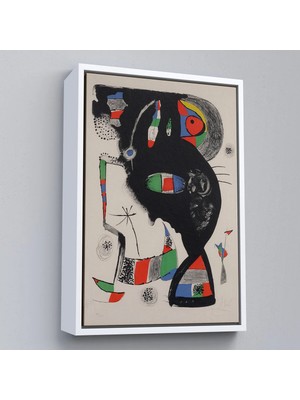 Beta Moda Hub Ahşap Çerçeveli Joan Miro - 42 Rue Blomet Tablo-