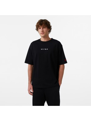 United4 Unıted4 Regular Fit Erkek Siyah T-Shirt.sıyah