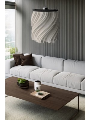 Beta Moda Hub Modern Sarkıt  Tekli Avize Krema Serisi ( 23X27 cm )Salon Mutfak Oturma Odası Cafe Bar